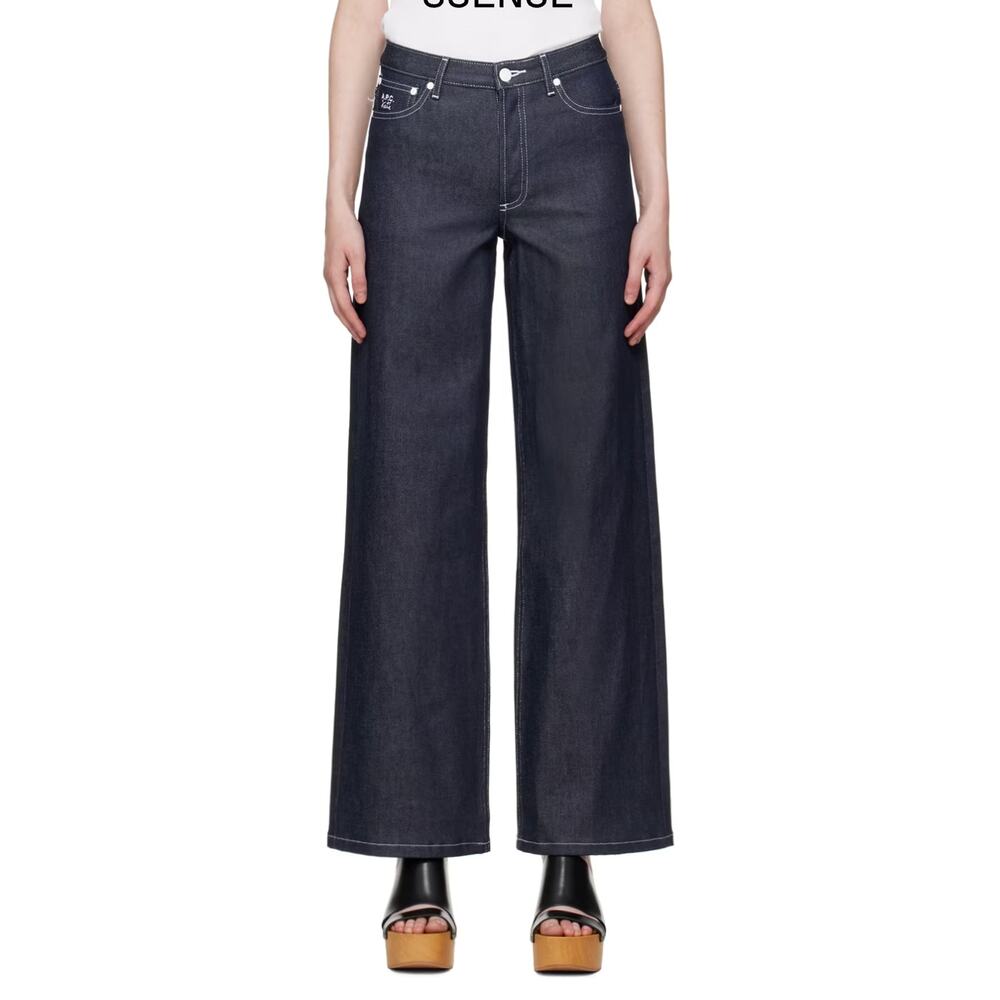 A.P.C. Dark Blue Flare & Wide Leg Jeans